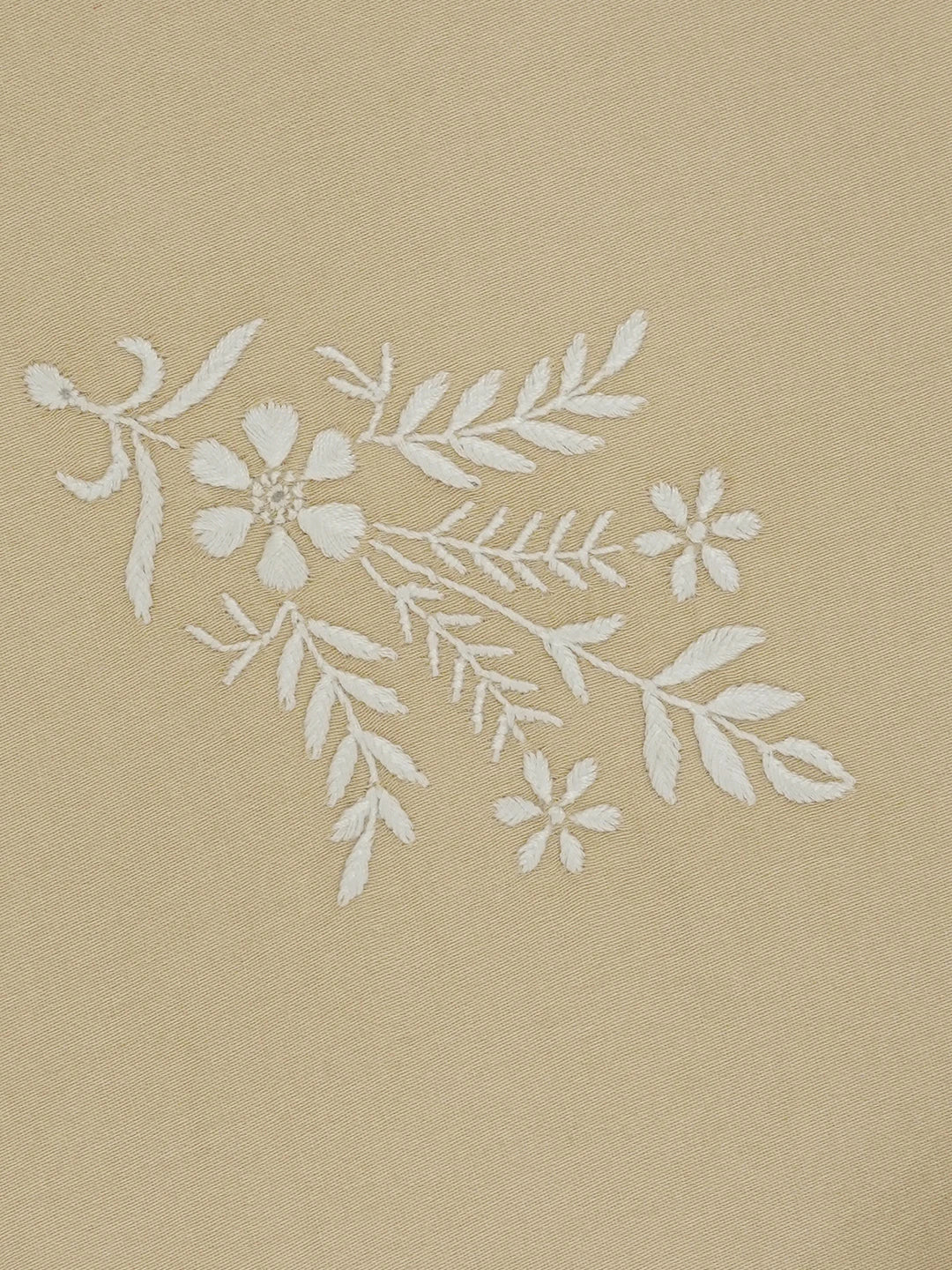 Ada Hand Embroidered Fawn Cotton Lucknowi Chikankari Dining Table Placemat 01A436634