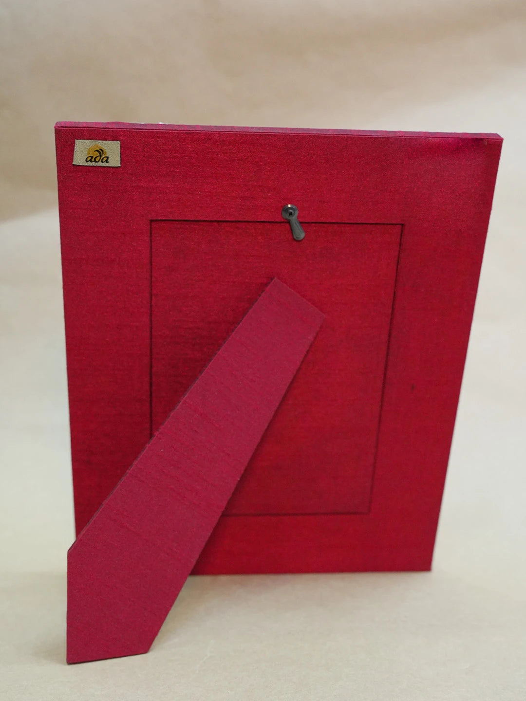 Ada Hand Embroidered Maroon Silk Lucknowi Chikankari Frame With Zari Work 01A643698