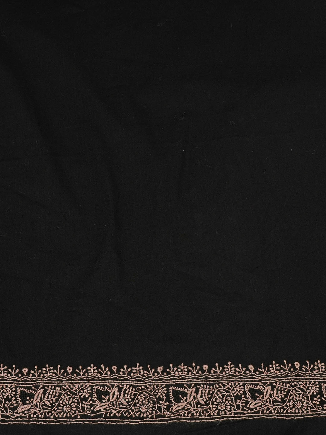 Ada Hand Embroidered Black Cotton Lucknowi Chikankari Unstitched Men's Kurta Piece 01A651945
