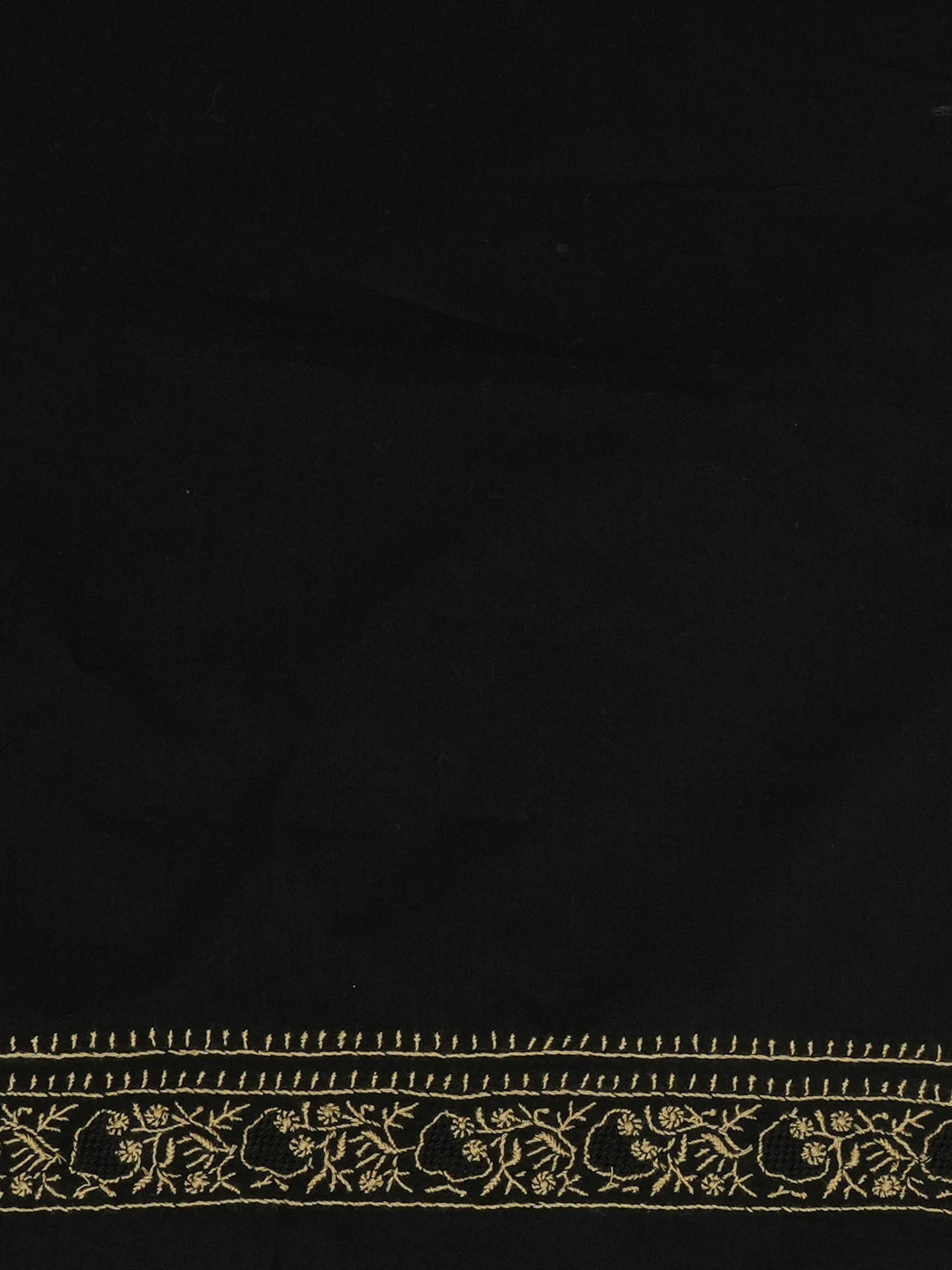 Ada Hand Embroidered Black Cotton Lucknowi Chikankari Unstitched Men's Kurta Piece 01A650788