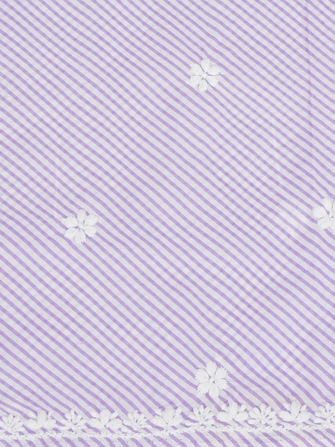 Ada Hand Embroidered Mauve and White Cotton Lucknowi Chikankari Unstitched Kurta Piece 01A654539
