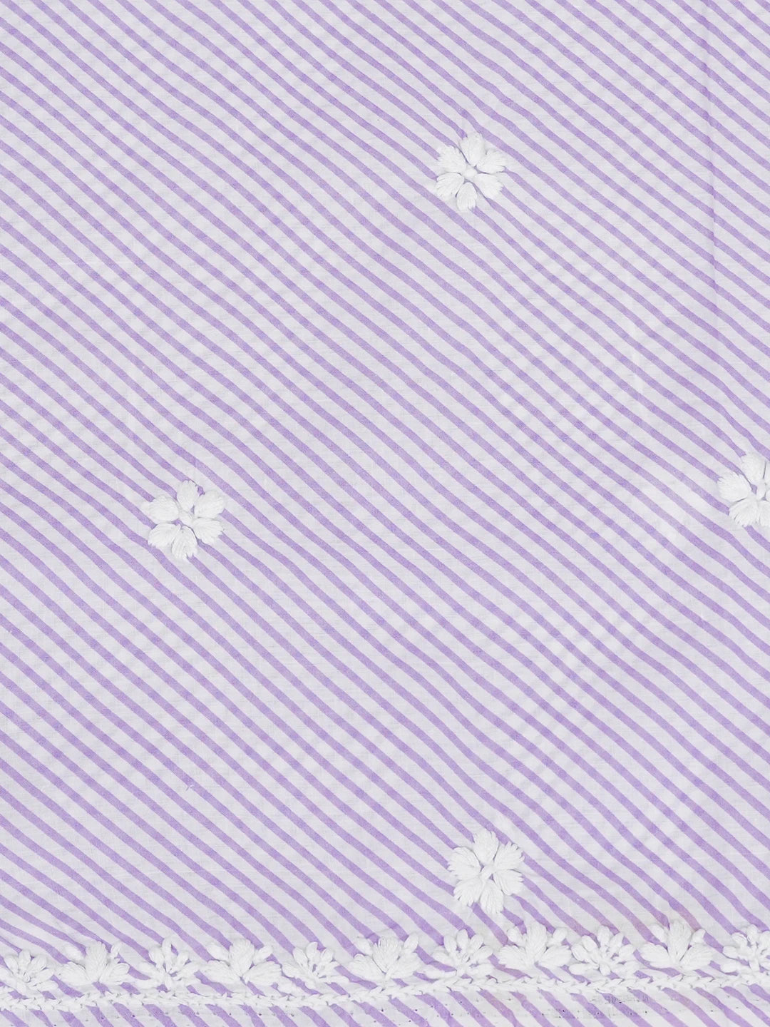 Ada Hand Embroidered Mauve and White Cotton Lucknowi Chikankari Unstitched Kurta Piece 01A654539