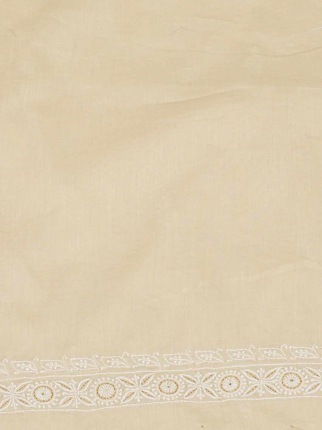 Ada Hand Embroidered Fawn Cotton Lucknowi Chikankari Unstitched Men's Kurta Piece 01A650795