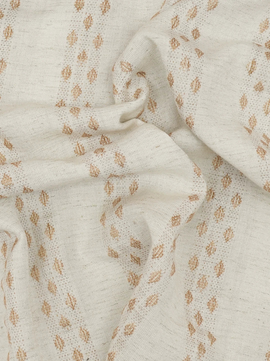 Ada Hand Embroidered Cream Khadi Lucknowi Chikankari Unstitched Men's Kurta Piece 01A623981