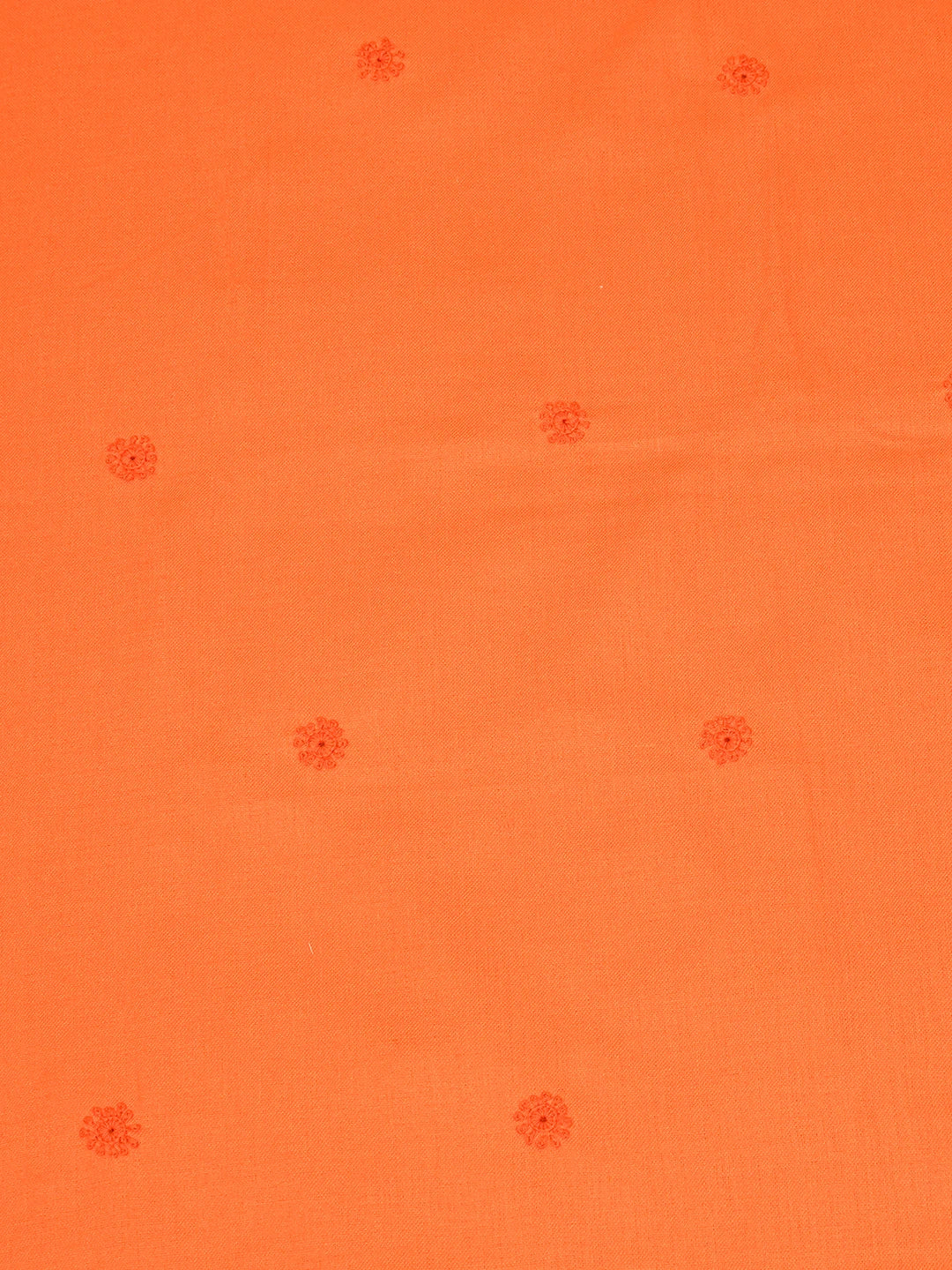 Ada Hand Embroidered Orange Cotton Lucknowi Chikankari Unstitched Men's Kurta Piece 01A286374