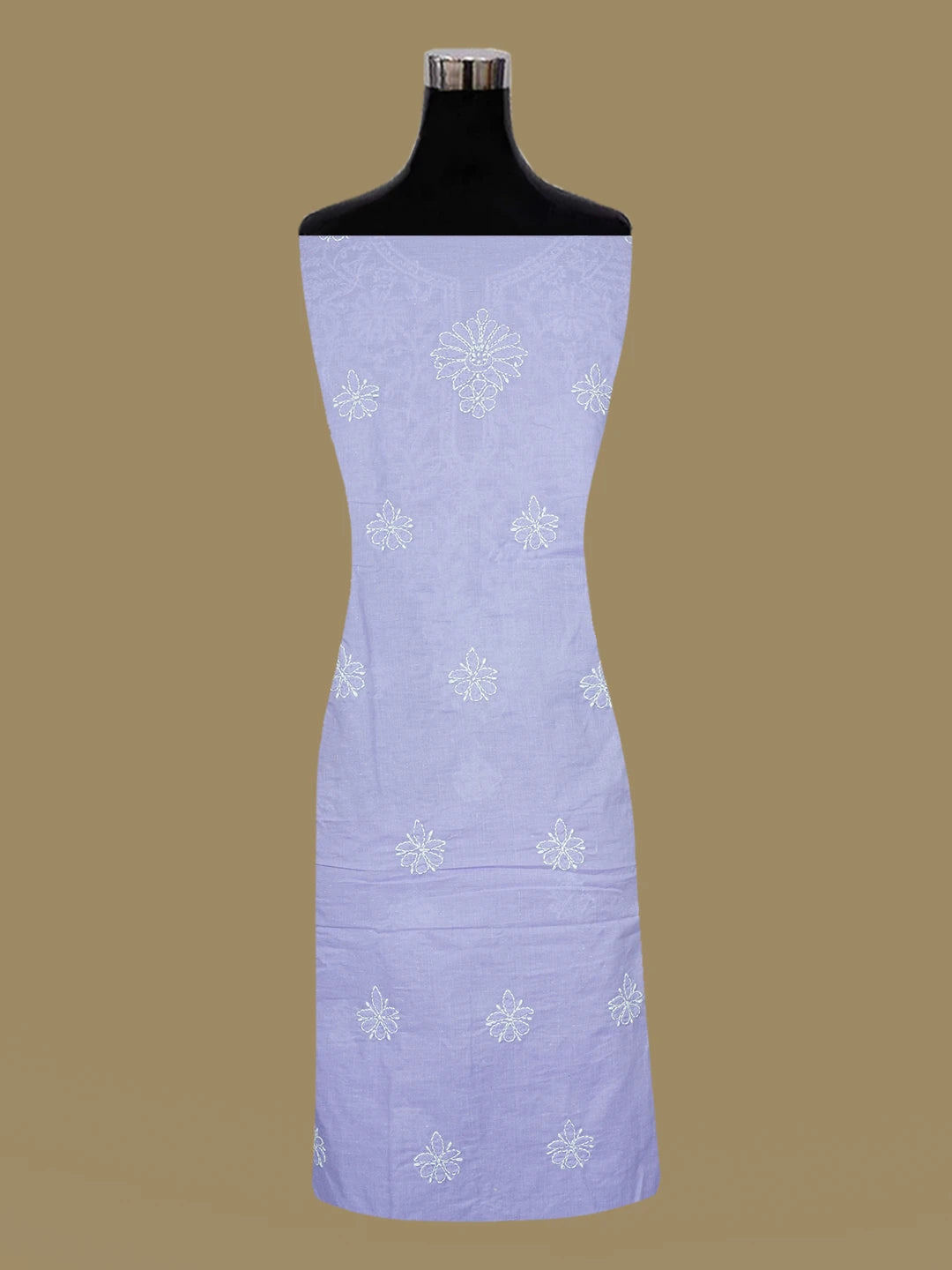 Ada Hand Embroidered Mauve Cotton Lucknowi Chikankari Unstitched Suit Piece 01A657305