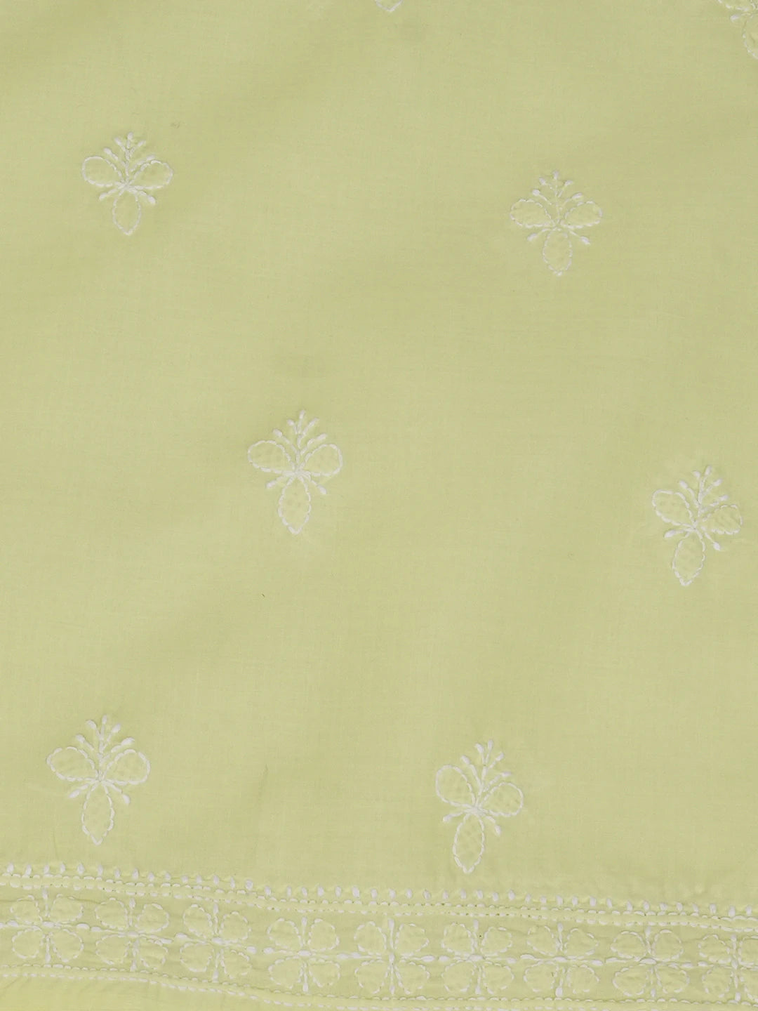 Ada Hand Embroidered Lemon Cotton Lucknowi Chikankari Unstitched Suit Piece 01A657346