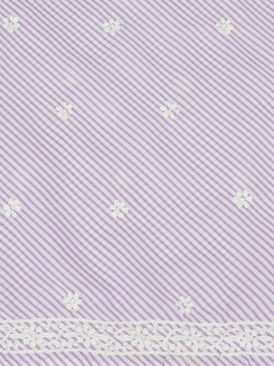 Ada Hand Embroidered Mauve and White Lehariya Print Cotton Lucknowi Chikankari Unstitched Kurta Piece 01A658499