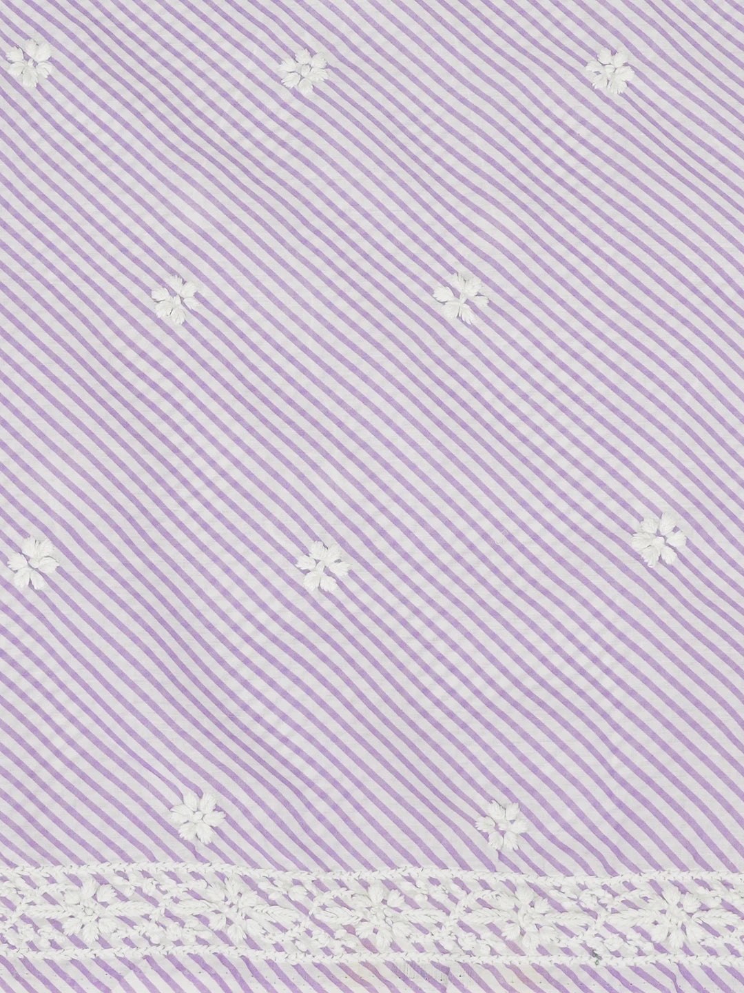 Ada Hand Embroidered Mauve and White Lehariya Print Cotton Lucknowi Chikankari Unstitched Kurta Piece 01A658499
