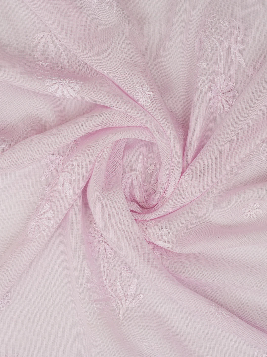 Ada Hand Embroidered Pink Kota Lucknowi Chikankari Dupatta 01A634169