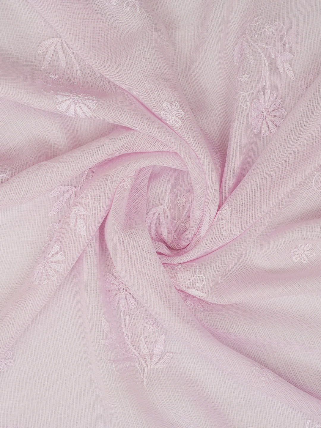 Ada Hand Embroidered Pink Kota Lucknowi Chikankari Dupatta 01A634169