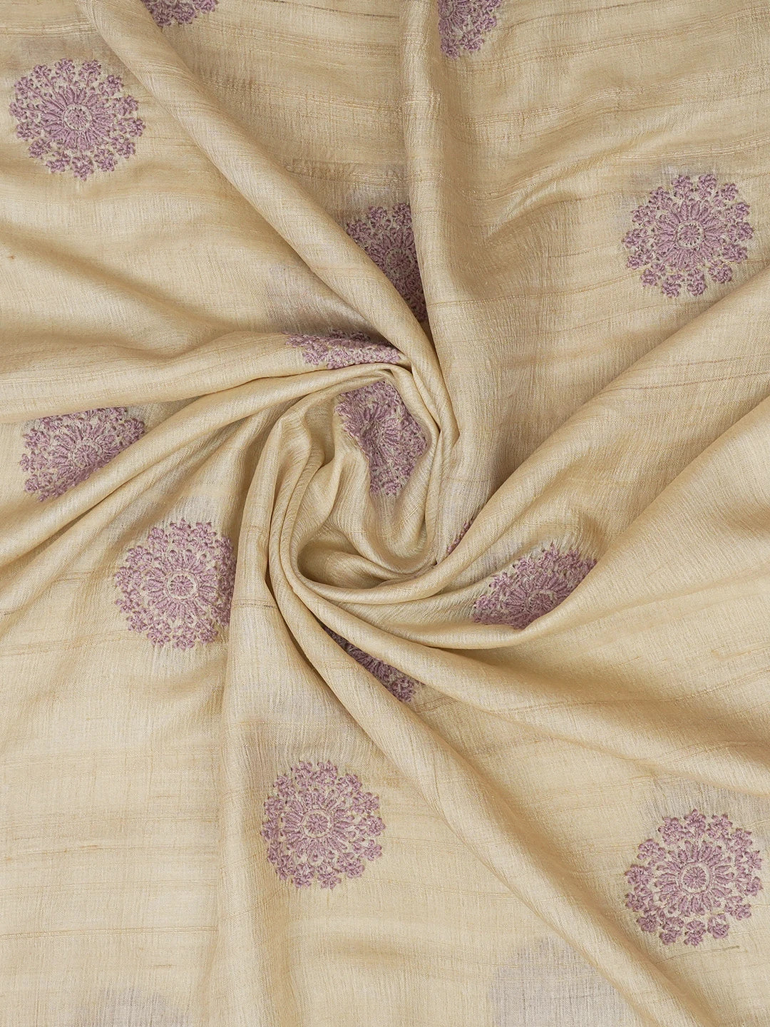 Ada Hand Embroidered Fawn Silk Lucknowi Chikankari Dupatta 01A650670