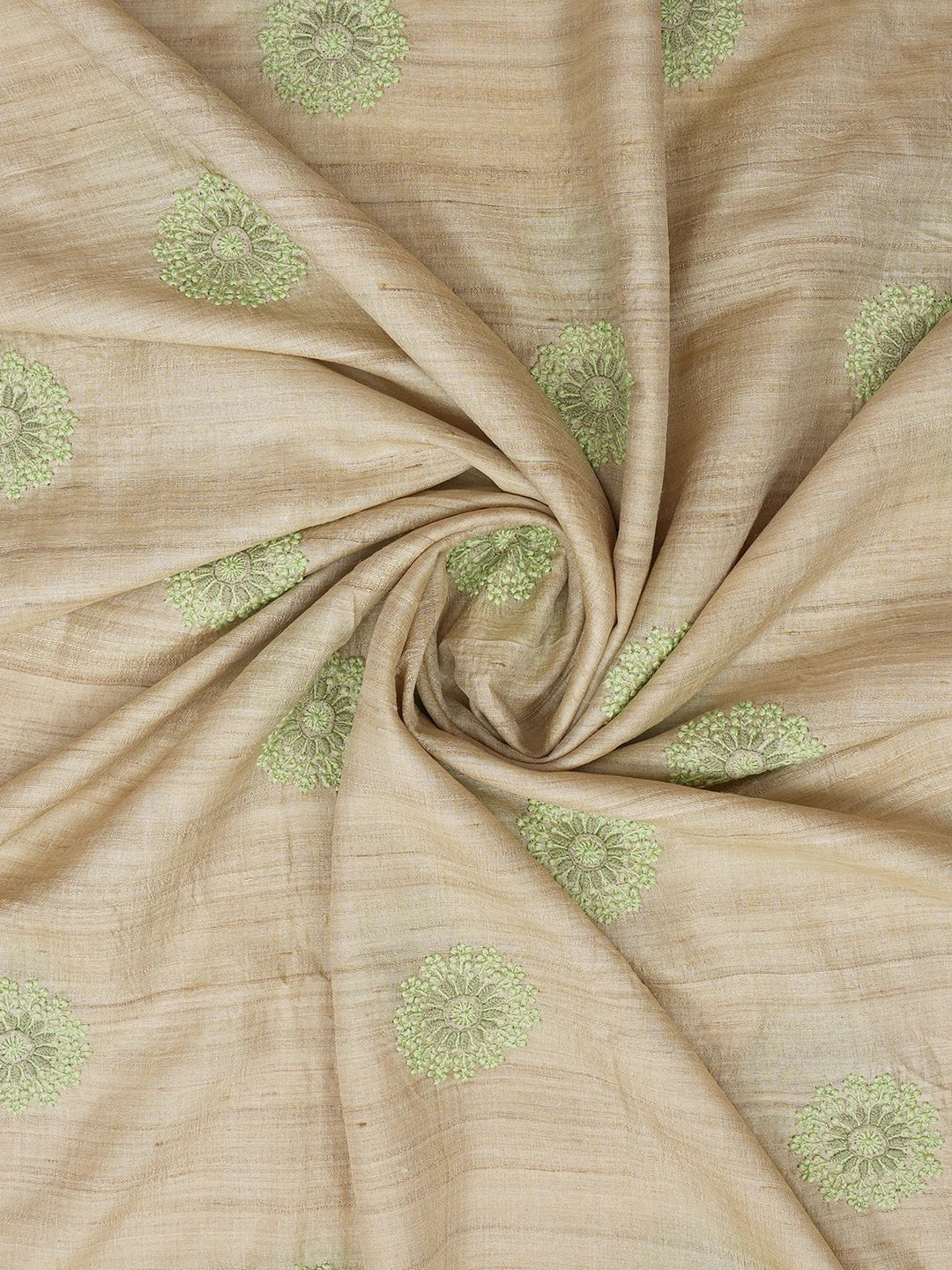 Ada Hand Embroidered Fawn Silk Lucknowi Chikankari Dupatta 01A661016