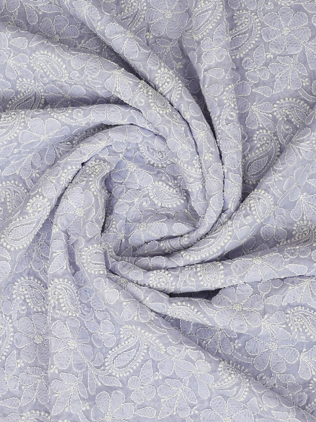 Ada Hand Embroidered Mauve Cotton Lucknowi Chikankari Dupatta 01A589456