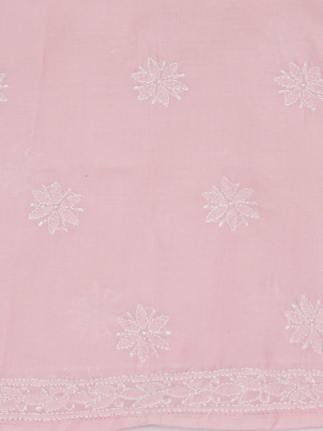 Ada Hand Embroidered Pink Cotton Lucknowi Chikankari Unstitched Suit Piece 01A670939