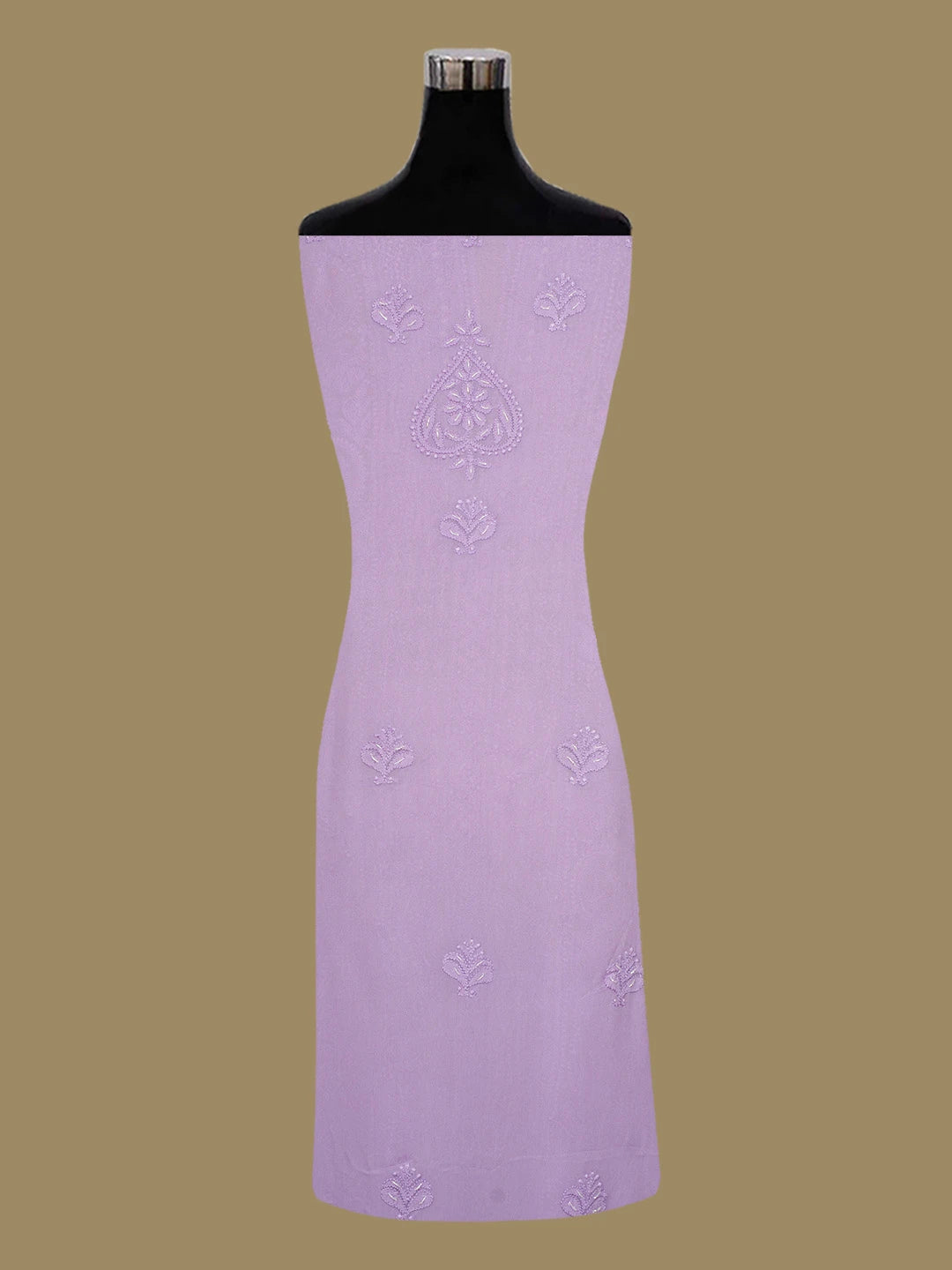 Ada Hand Embroidered Mauve Viscose Georgette Lucknowi Chikankari Unstitched Kurta Dupatta Set With Cutdana Work 01A666208