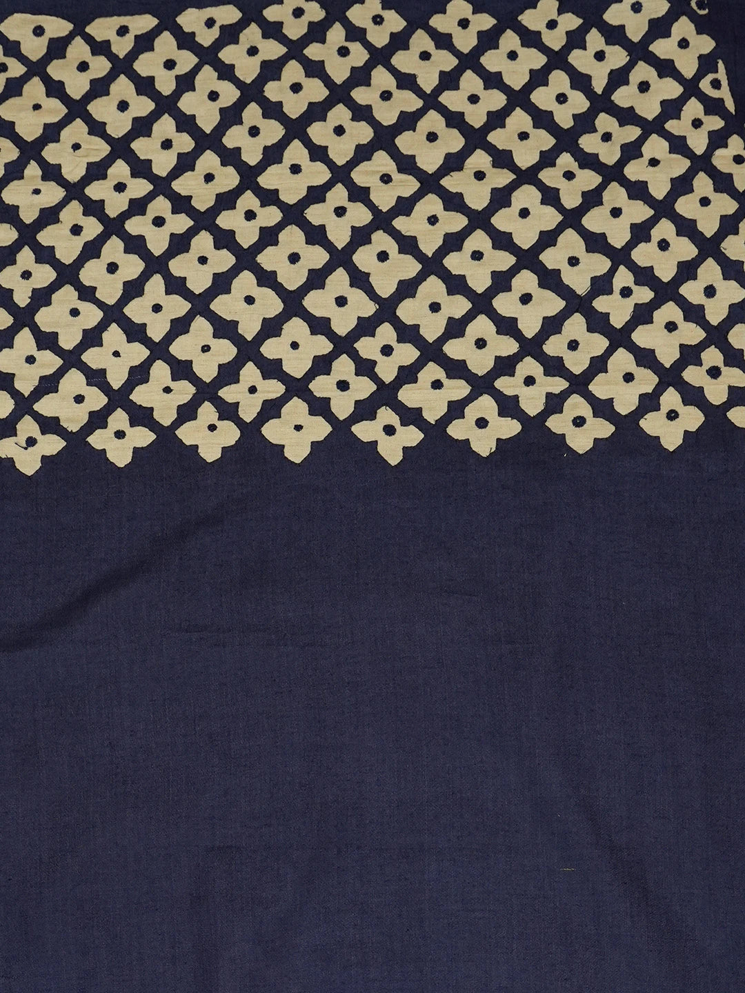 Ada Hand Embroidered Navy Blue Moonga Silk Lucknowi Chikankari Unstitched Men's Kurta Piece 01A470968