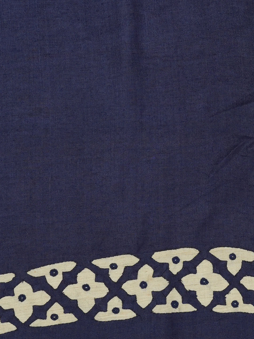 Ada Hand Embroidered Navy Blue Moonga Silk Lucknowi Chikankari Unstitched Men's Kurta Piece 01A470968