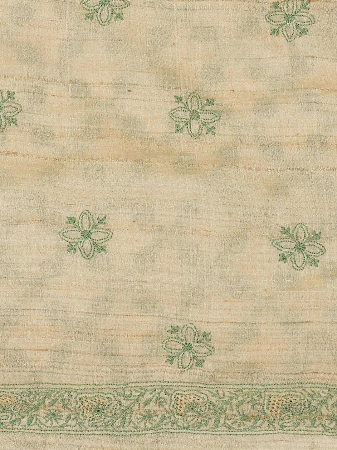 Ada Hand Embroidered Fawn Ghicha Silk Lucknowi Chikankari Men's Kurta Piece 01A616247
