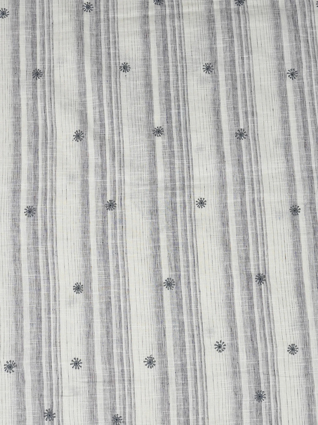 Ada Hand Embroidered White Cotton Lucknowi Chikankari Unstitched Men's Kurta Piece 01A642146