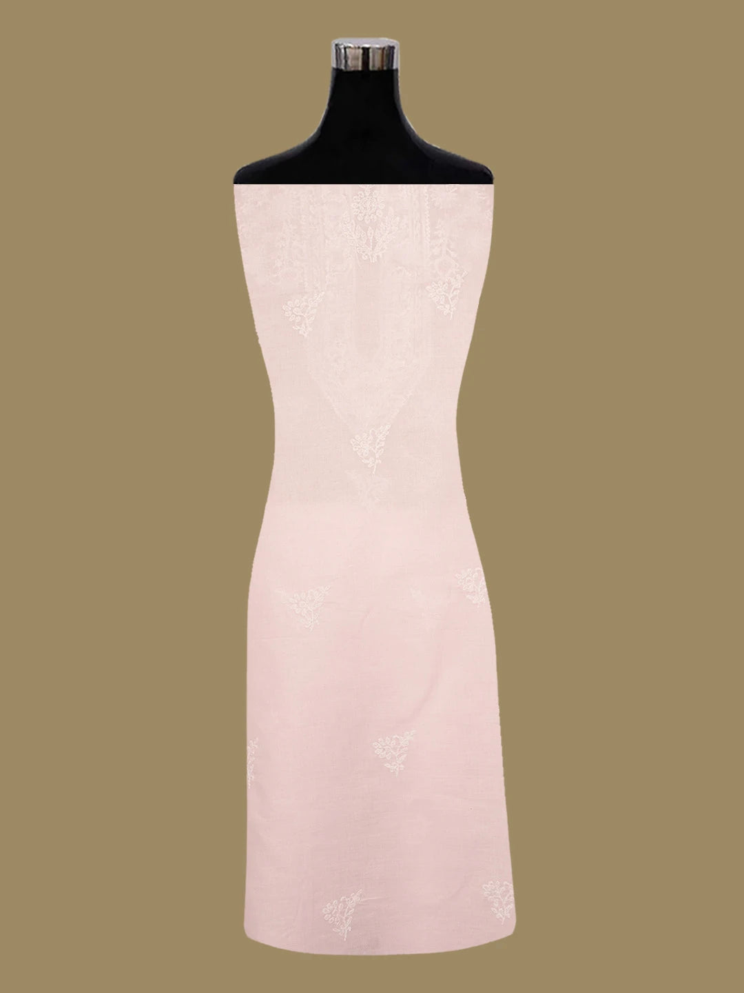 Ada Hand Embroidered Pink Cotton Lucknowi Chikankari Unstitched Suit Piece 01A676989