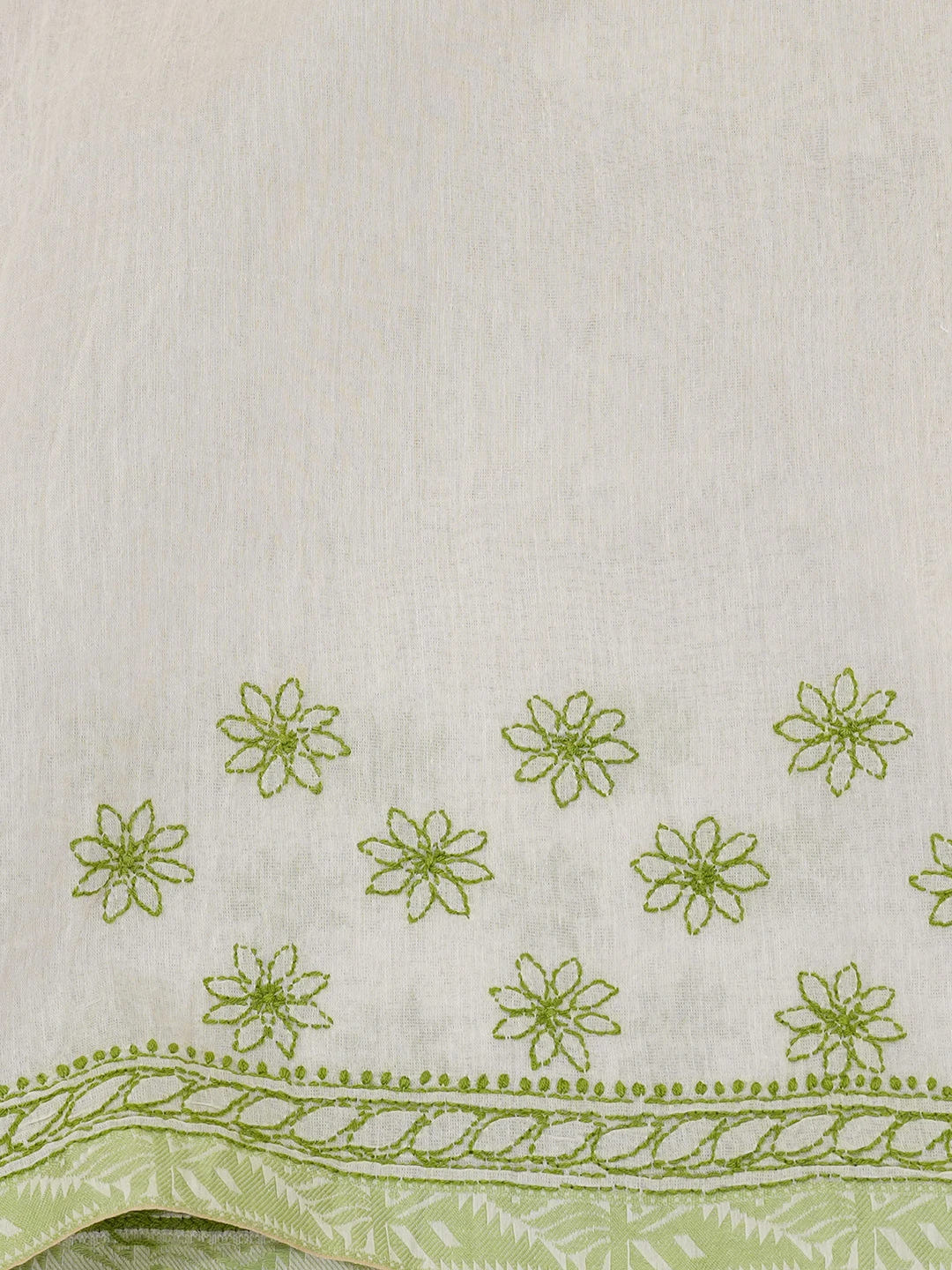 Ada Hand Embroidered Fawn Super Net Lucknowi Chikankari Saree With Blouse 01A675022