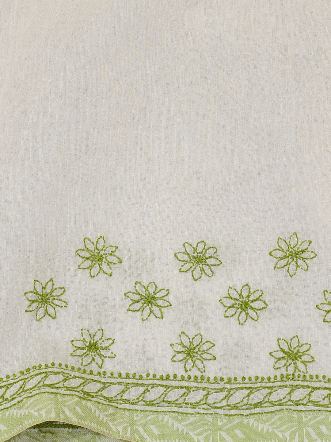 Ada Hand Embroidered Fawn Super Net Lucknowi Chikankari Saree With Blouse 01A675022