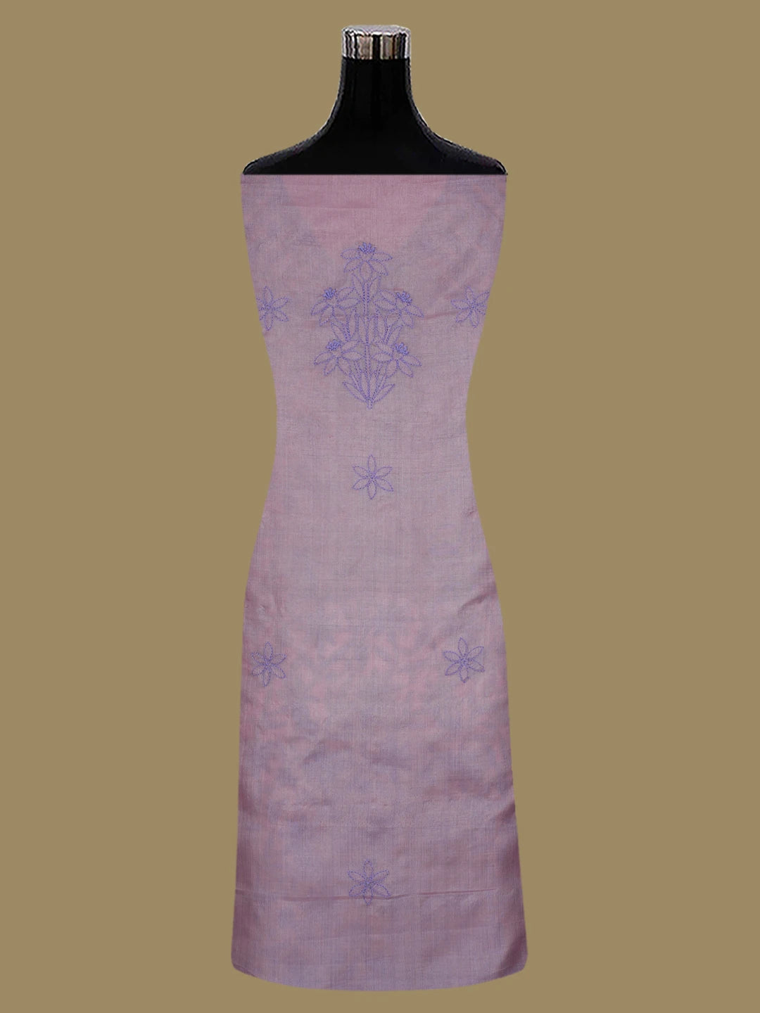 Ada Hand Embroidered Lavender Silk Lucknowi Chikankari Unstitched Suit Piece 01A669293