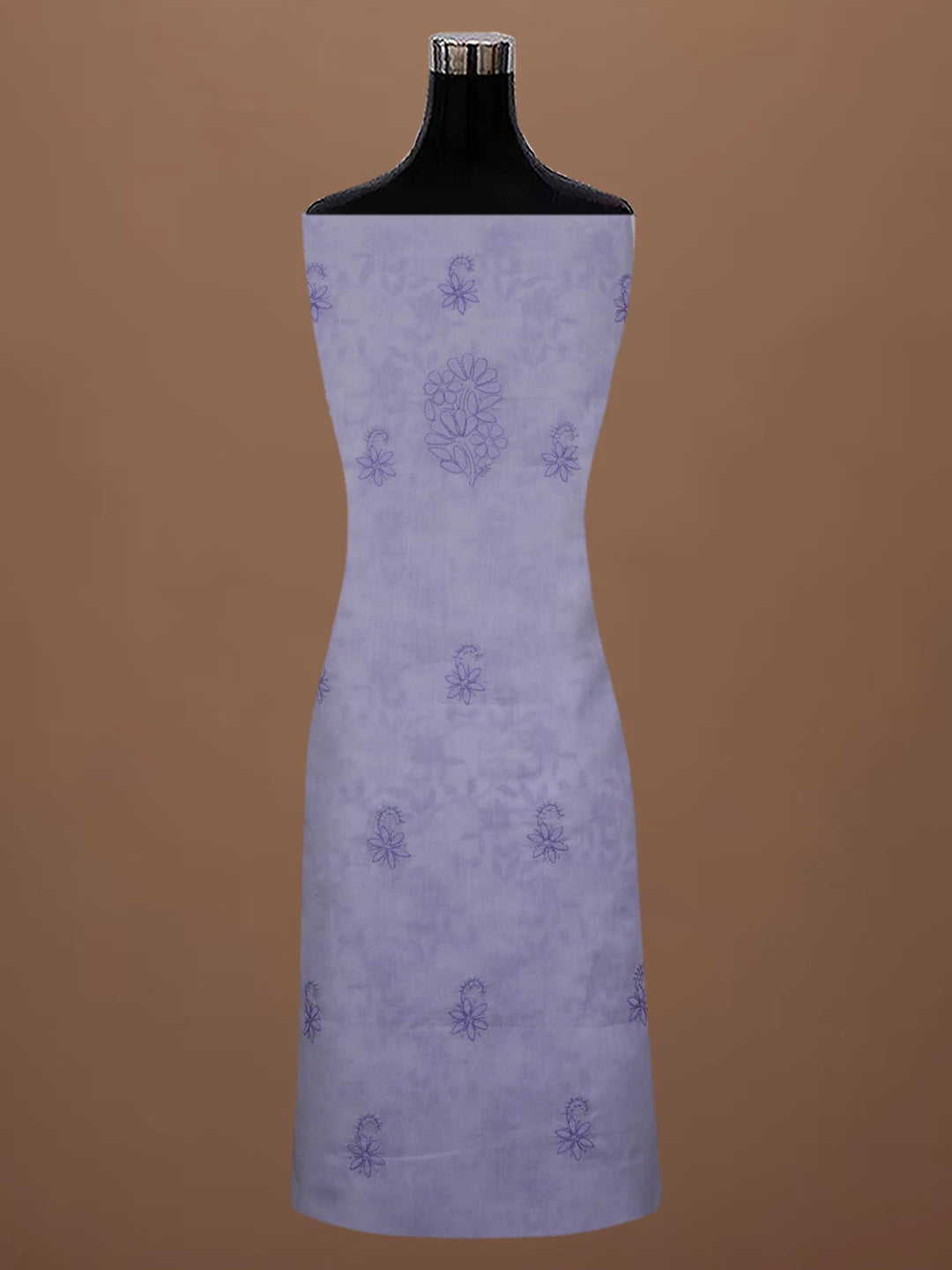 Ada Hand Embroidered Muave Cotton Lucknowi Chikankari Unstitched Suit Piece With Cutdana Work 01A678192