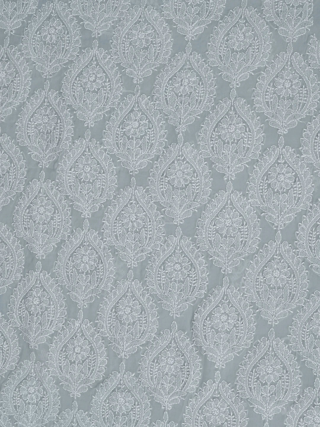 Ada Hand Embroidered Grey Cotton Lucknowi Chikankari Unstitched Suit Piece 01A688475