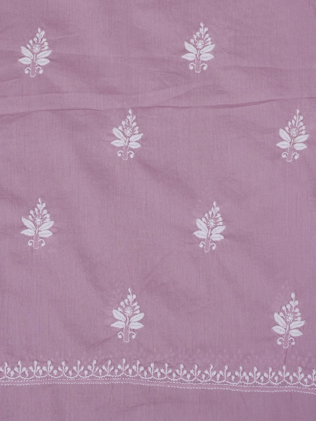 Ada Hand Embroidered Mauve Cotton Lucknowi Chikankari Unstitched Suit Piece 01A687369