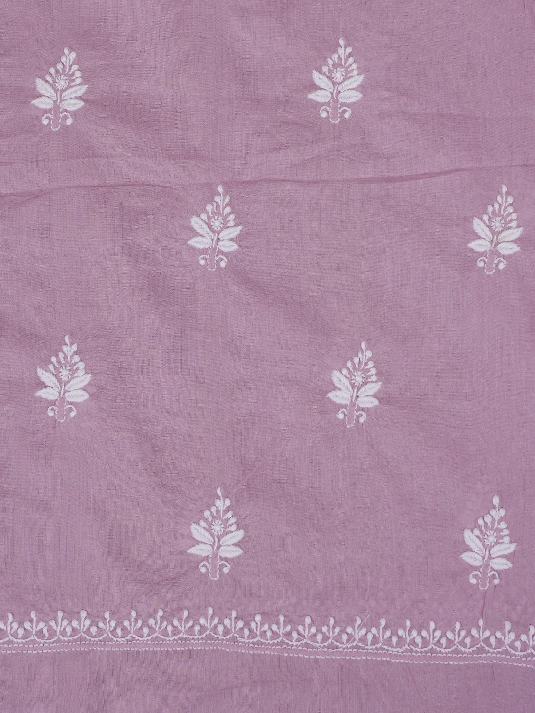 Ada Hand Embroidered Mauve Cotton Lucknowi Chikankari Unstitched Suit Piece 01A687369
