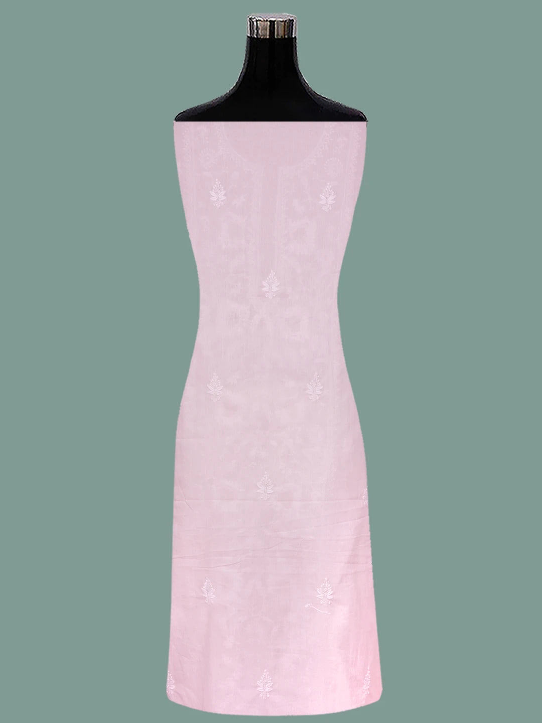Ada Hand Embroidered Pink Cotton Lucknowi Chikankari Unstitched Suit Piece 01A687371