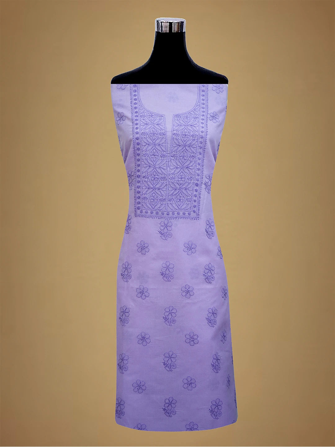 Ada Hand Embroidered Mauve Cotton Lucknowi Chikankari Unstitched Suit Piece 01A690660