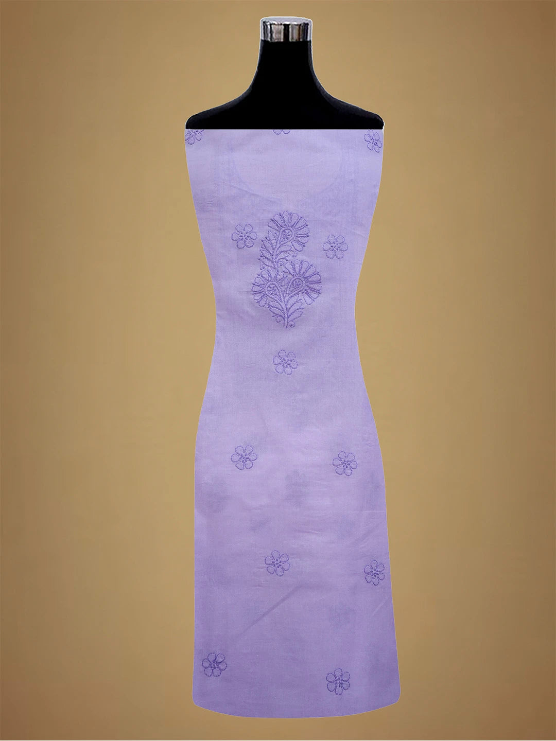 Ada Hand Embroidered Mauve Cotton Lucknowi Chikankari Unstitched Suit Piece 01A690660