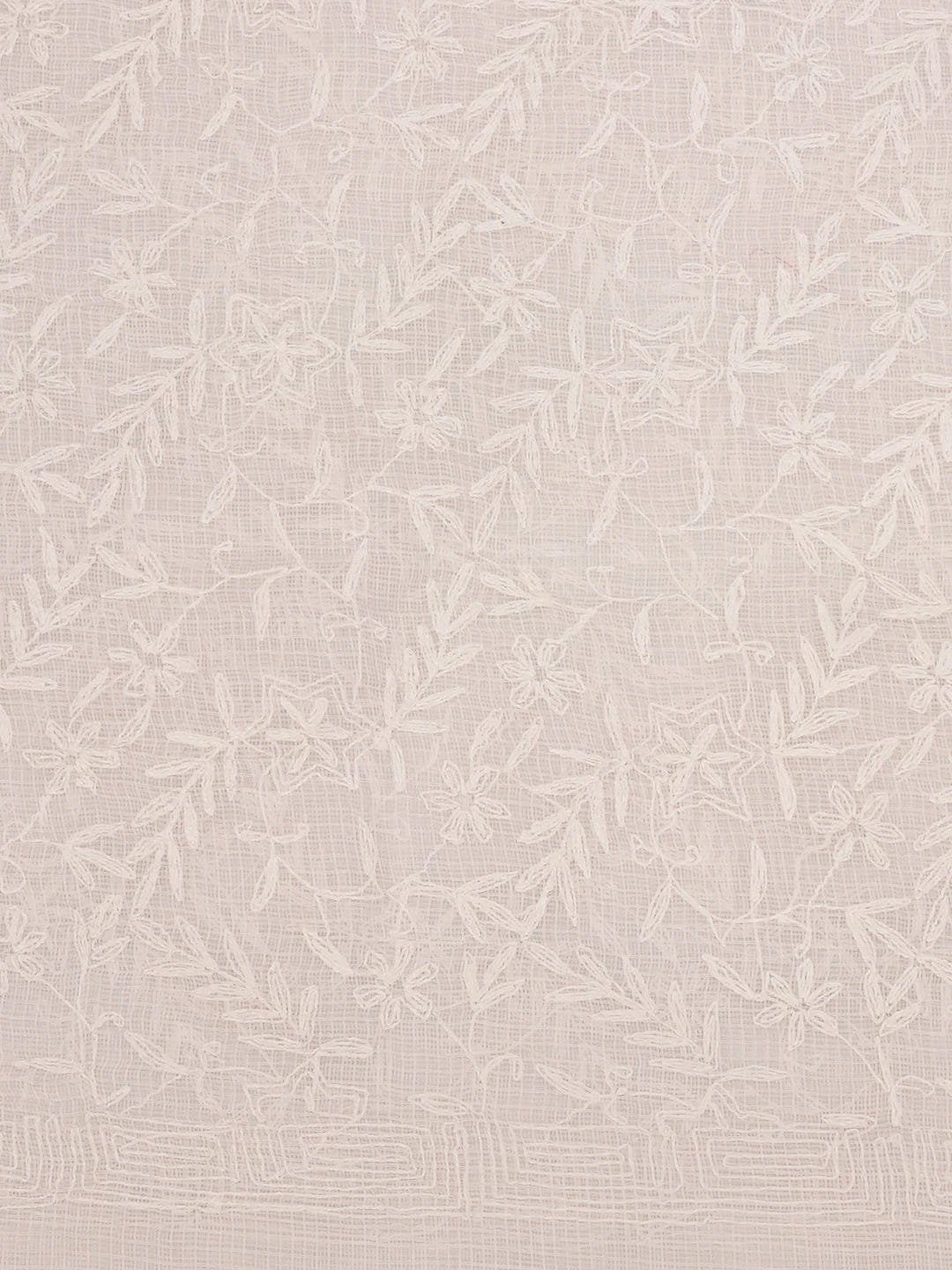 Ada Hand Embroidere Pink Kota Lucknowi Chikankari Unstitched Kurta Dupatta Set 01A458759