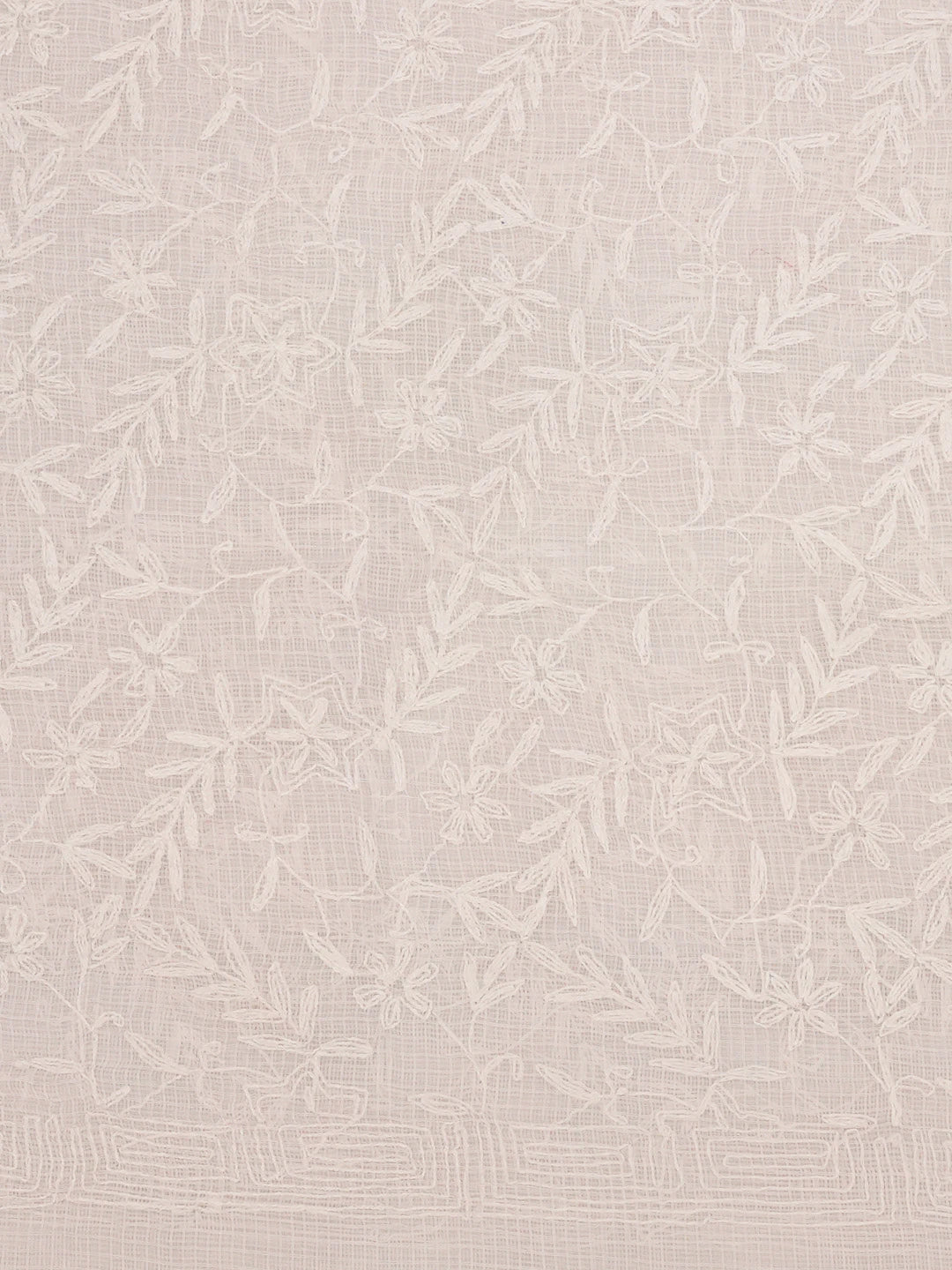 Ada Hand Embroidere Pink Kota Lucknowi Chikankari Unstitched Kurta Dupatta Set 01A458759