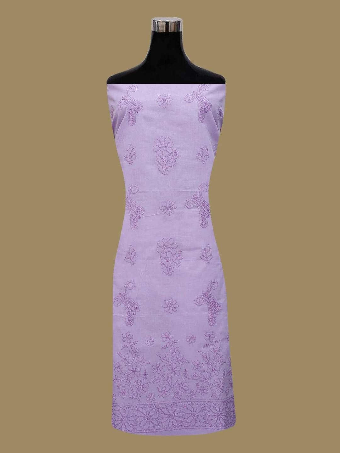 Ada Hand Embroidered Mauve Cotton Lucknowi Chikankari Unstitched Suit Piece 01A690662