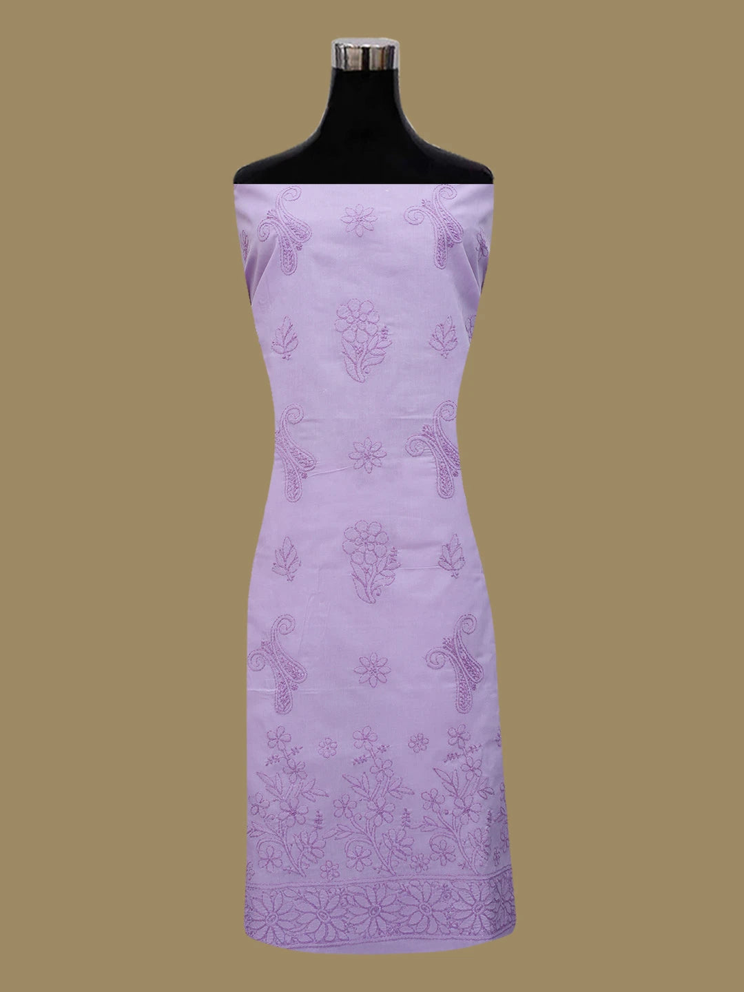 Ada Hand Embroidered Mauve Cotton Lucknowi Chikankari Unstitched Suit Piece 01A690662