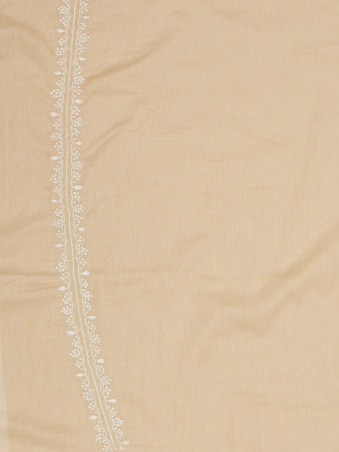 Ada Hand Embroidered Fawn Cotton Lucknowi Chikankari Unstitched Men's Kurta Piece 01A620283