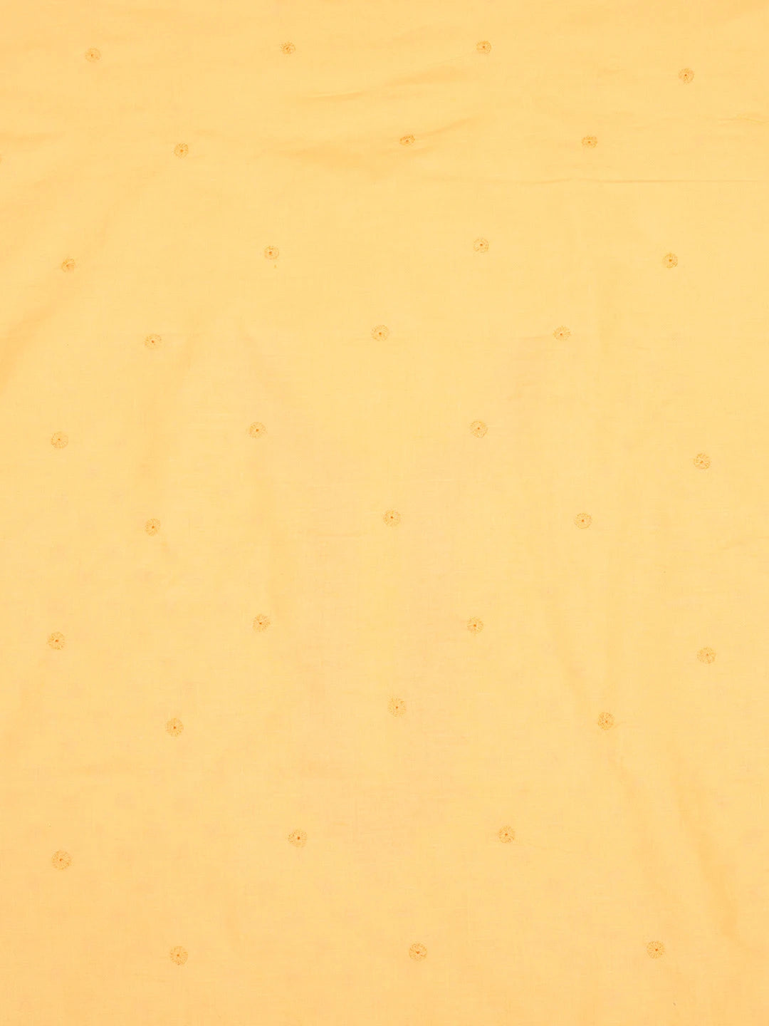 Ada Hand Embroidered Yellow Cotton Lucknowi Chikankari Unstitched Men's Kurta Piece 01A697120