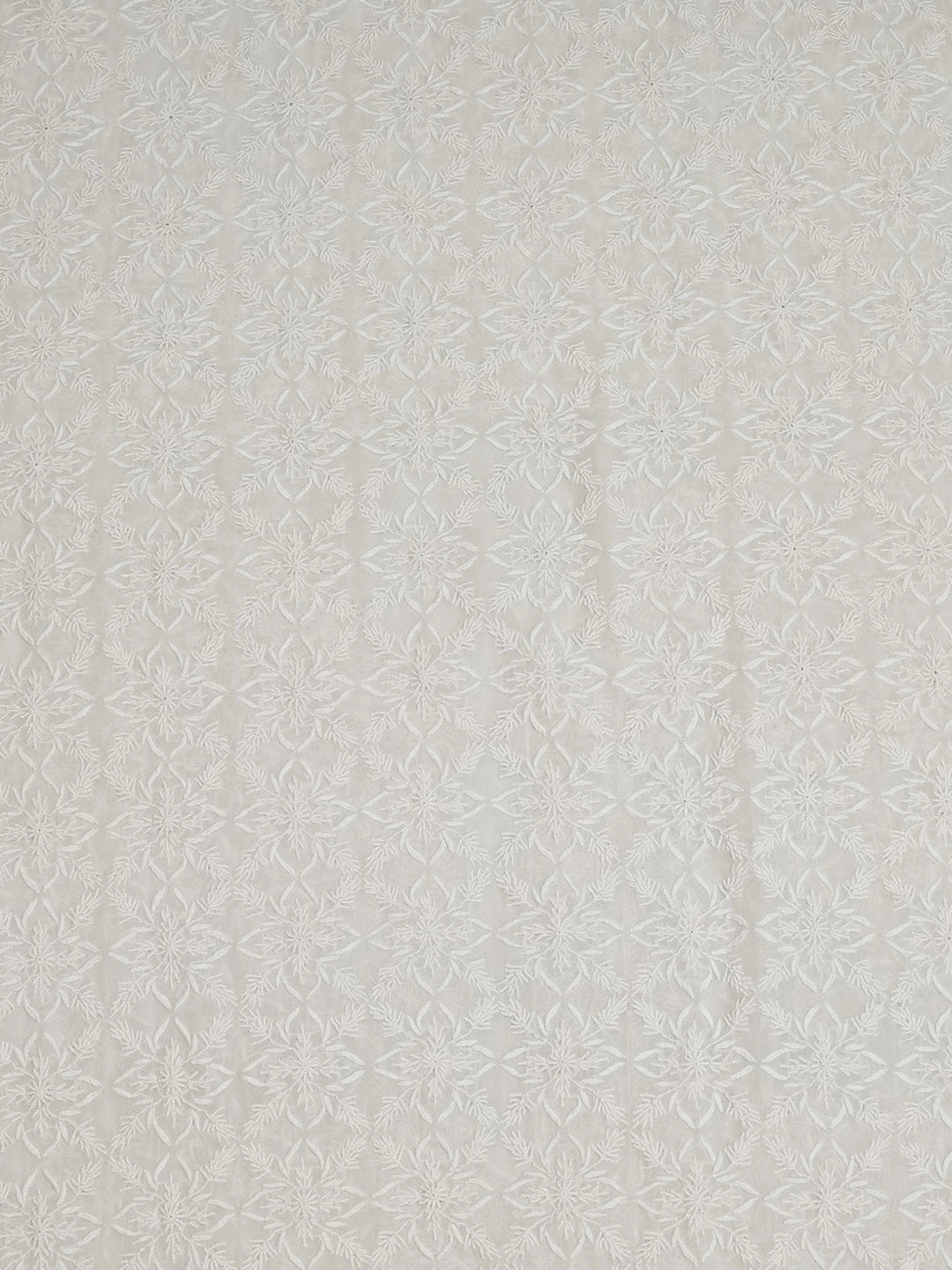 Ada Hand Embroidered White Pure Georgette Lucknowi Chikankari Unstitched Men's Kurta Piece A316574