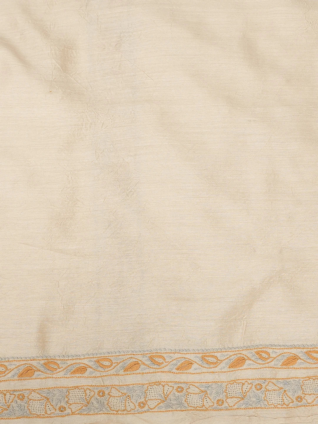 Ada Hand Embroidered Fawn Moonga Silk Lucknowi Chikankari Unstitched Men's Kurta Piece 01A561298