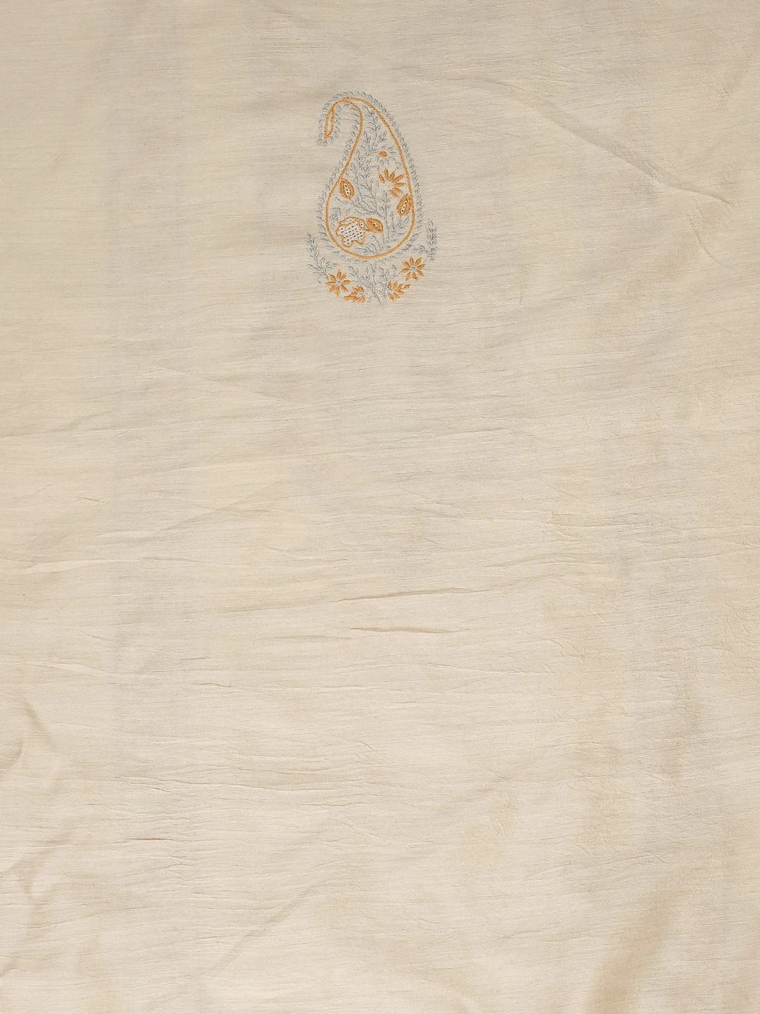 Ada Hand Embroidered Fawn Moonga Silk Lucknowi Chikankari Unstitched Men's Kurta Piece 01A561298