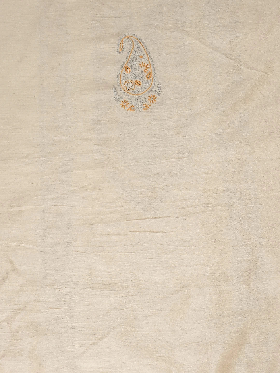 Ada Hand Embroidered Fawn Moonga Silk Lucknowi Chikankari Unstitched Men's Kurta Piece 01A561298