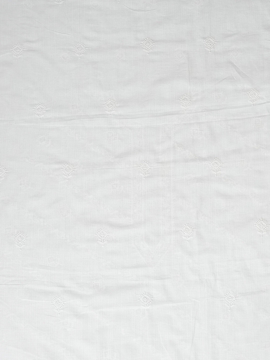 Ada Hand Embroidered White Linen Lucknowi Chikankari Unstitched Men's Kurta Piece 01A583294