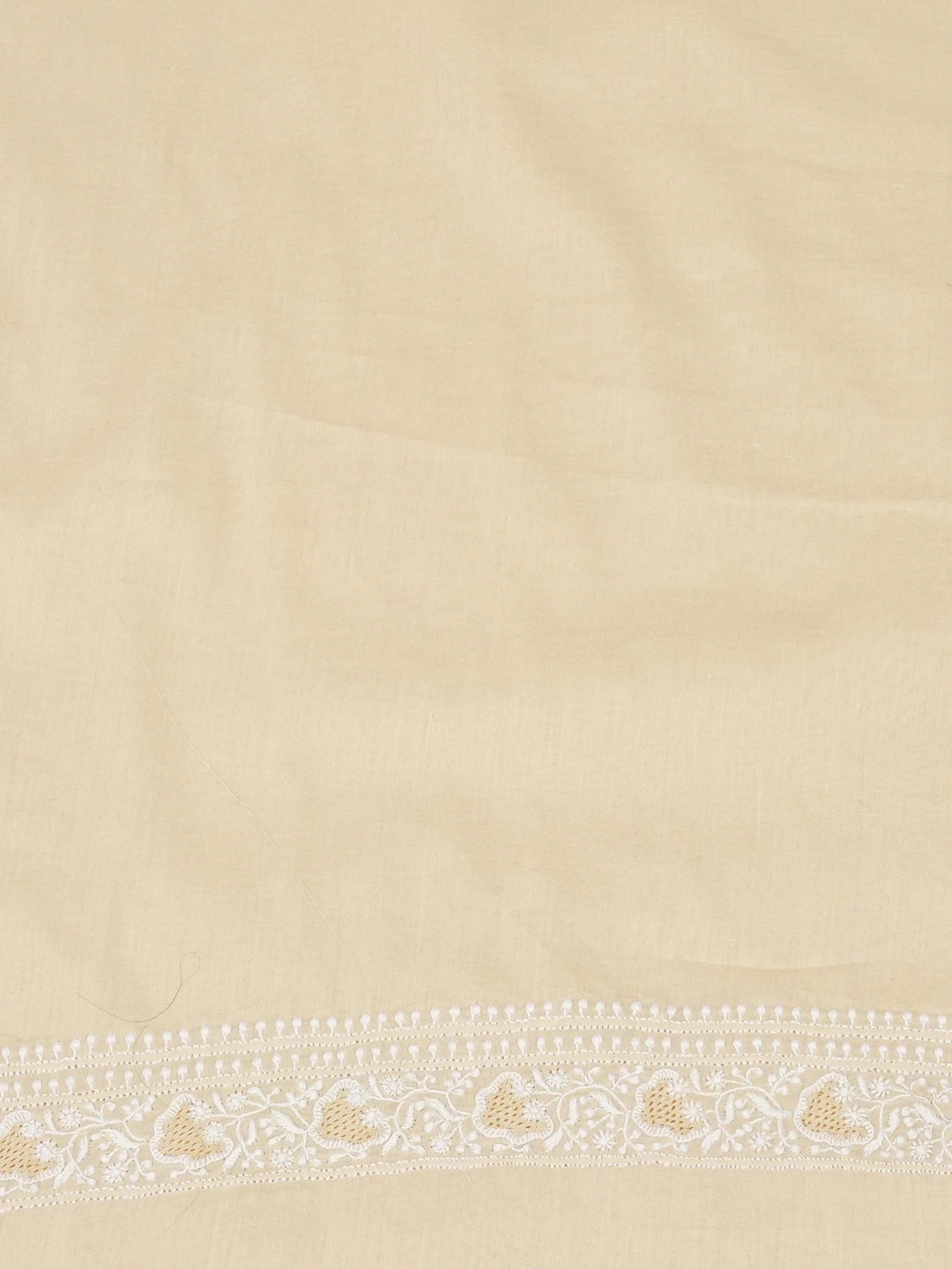 Ada Hand Embroidered Fawn Cotton Lucknowi Chikankari Unstitched Men's Kurta Piece 01A650773