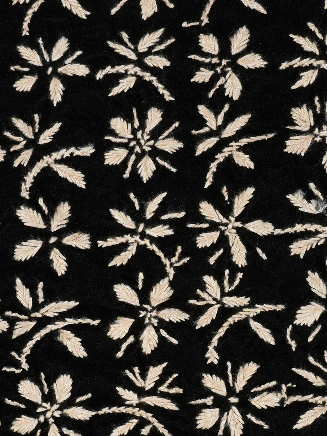 Ada Hand Embroidered Black Velvet Lucknowi Chikankari Cushion Cover 01A643211