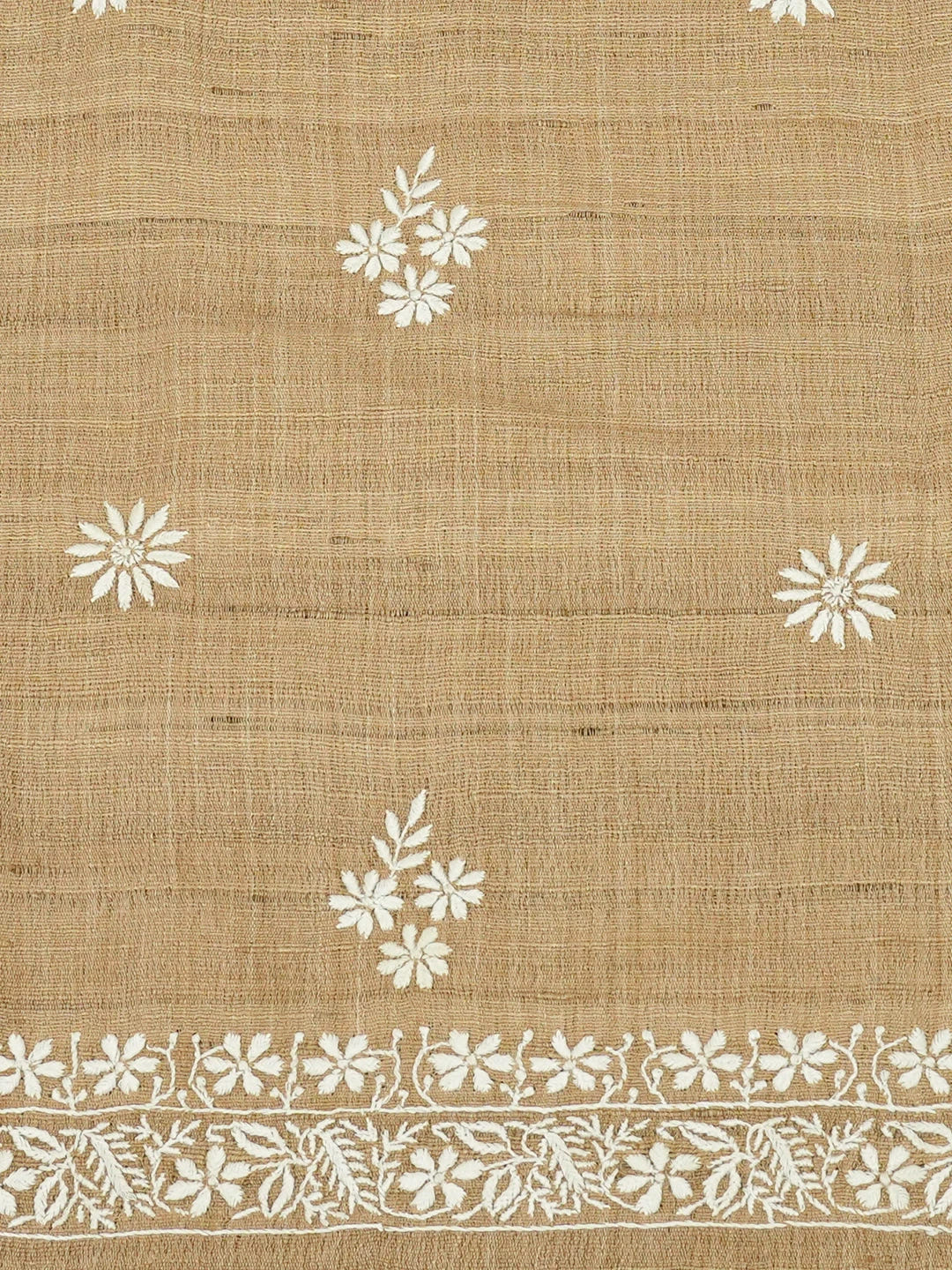 Ada Hand Embroidered Chamoisee Brown Kota Lucknowi Chikankari Unstitched Men's Kurta Piece 01A376378