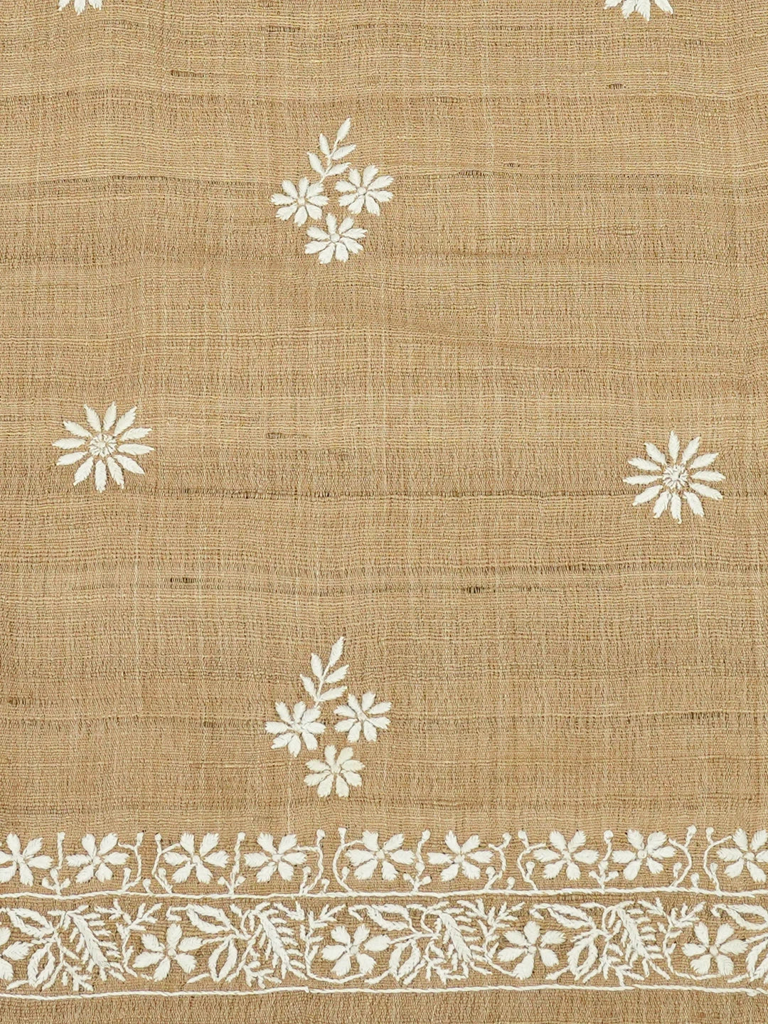 Ada Hand Embroidered Chamoisee Brown Kota Lucknowi Chikankari Unstitched Men's Kurta Piece 01A376378